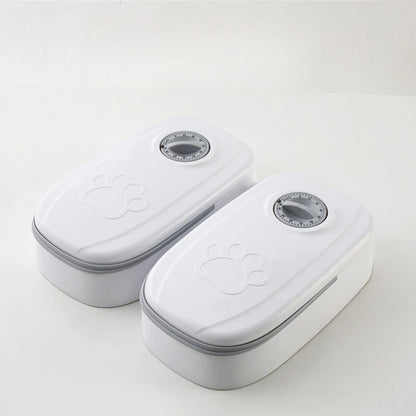 Automatic Timed Pet Feeder with Dual Food Bowls