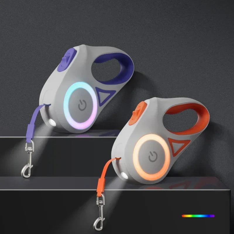 LED Luminous Automatic Retractable Dog Leash